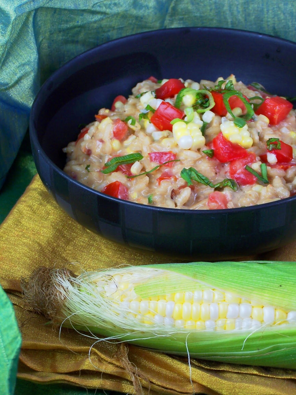 Vanilla Basil Sweet Corn Risotto