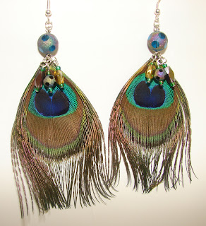 Desert to Forest Art Gallery's Blog: Even More Peacock Feather Earrings