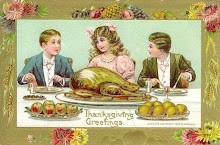 Thanksgiving Greetings 1908 postcard by B. Hofmann