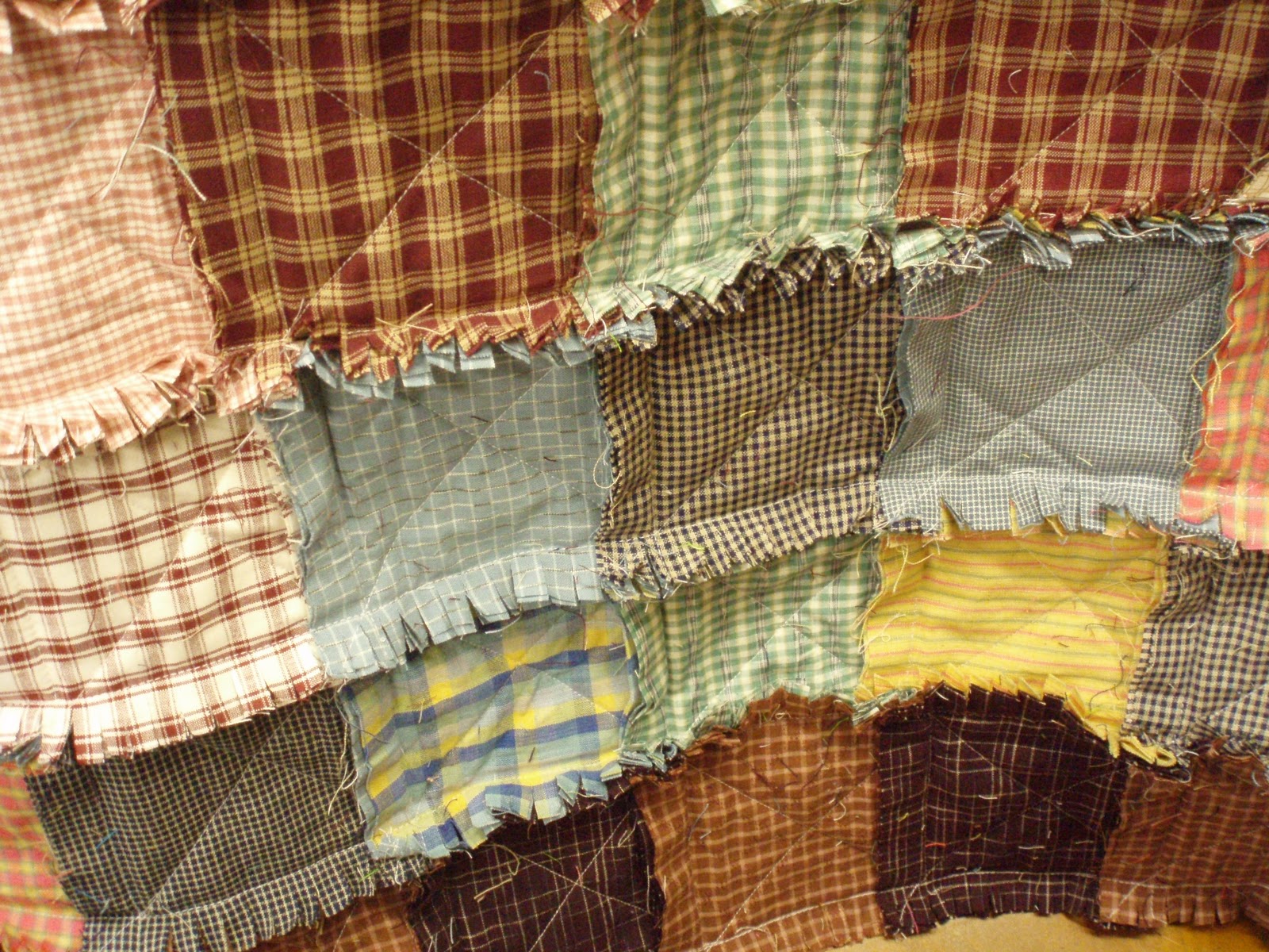 One day at a time Day 270 Fringe Quilt and sore hands