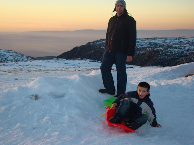 Por do sol - neve Serra da estrela
