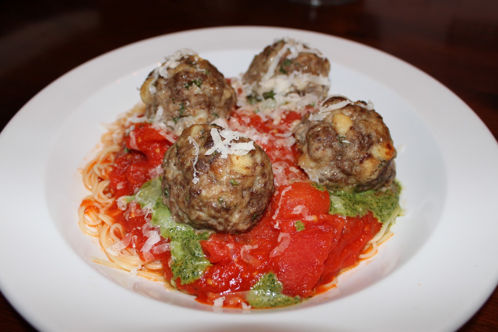 Kelly's Sweet Treats & Delicious Eats Bocconcini Stuffed Meatballs
