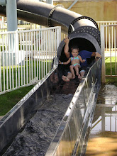Johnny & Zion on White City's water slide!