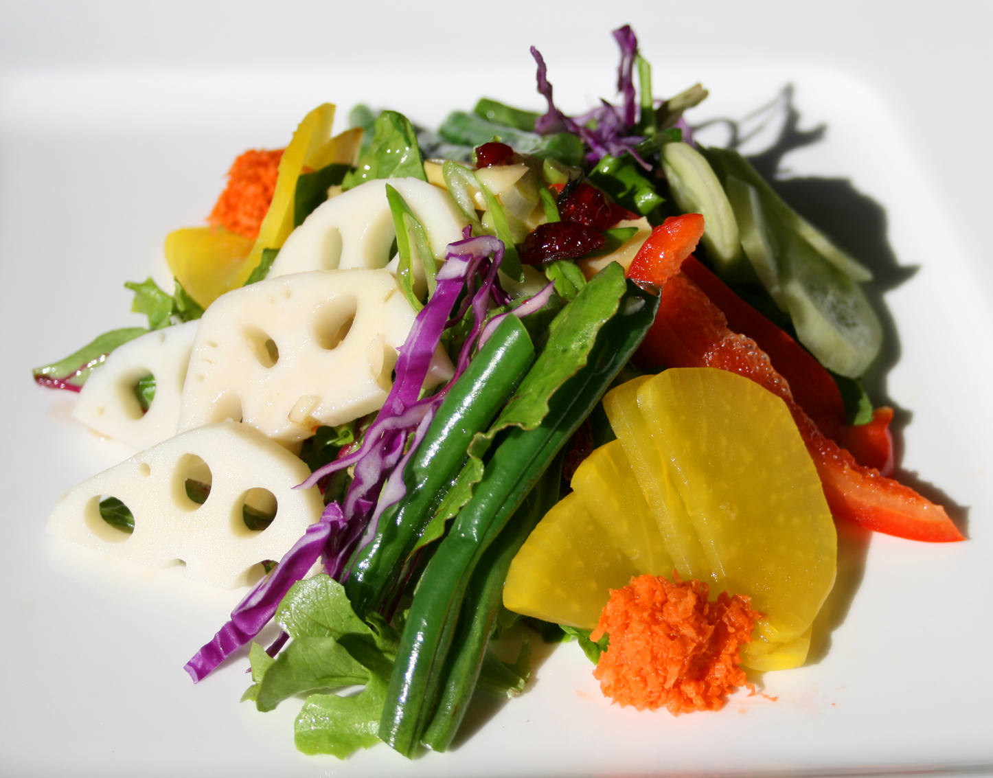 Om Chef Lotus Root Salad With Ponzu Dressing