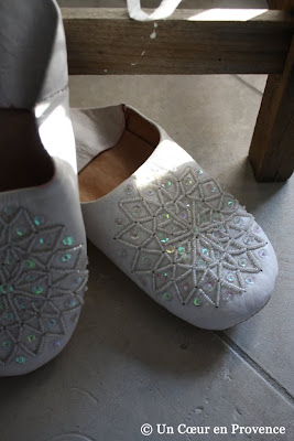 Sequined slippers from Tunisia
