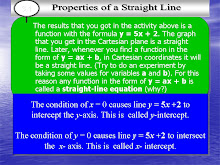 PROPERTIES OF A STRAIGHT LINE