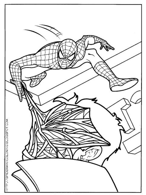 SPIDERMAN COLORING: SPIDERMAN COLOURING PAGES