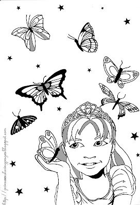 PRINCESS COLOURING PAGES