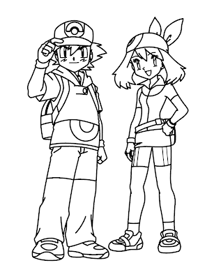 Pokemon Trainer Coloring Pages POKEMON COLORING PAGES