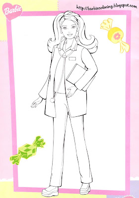 BARBIE COLORING PAGES: BARBIE COLORING PICS