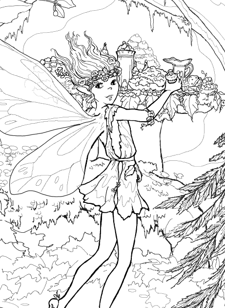 ice fairy coloring pages - photo #15