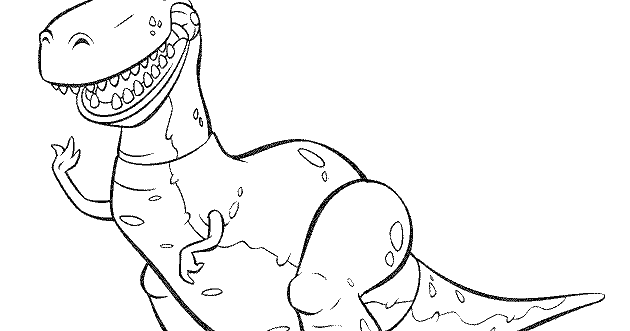 Toy Story Dinosaur Coloring Page DISNEY COLORING PAGES REX THE DINOSAUR FROM TOY STORY