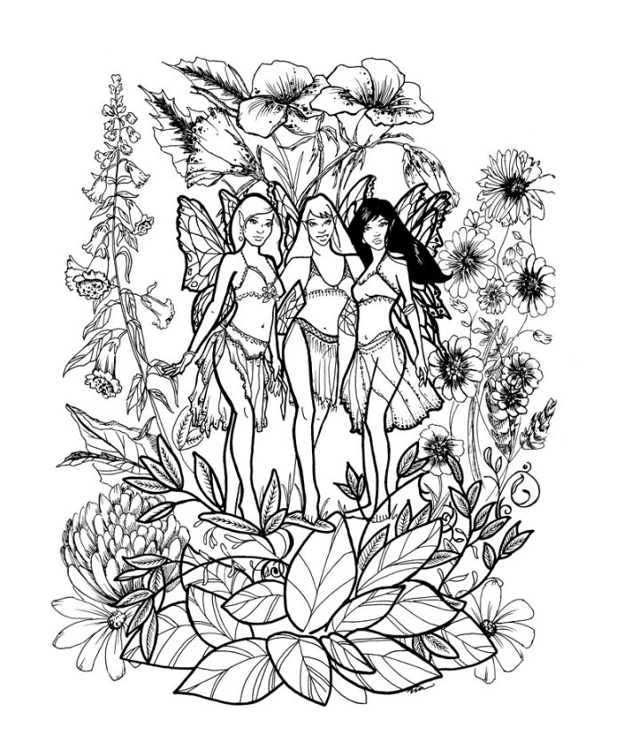 fairies coloring pages to print - photo #38