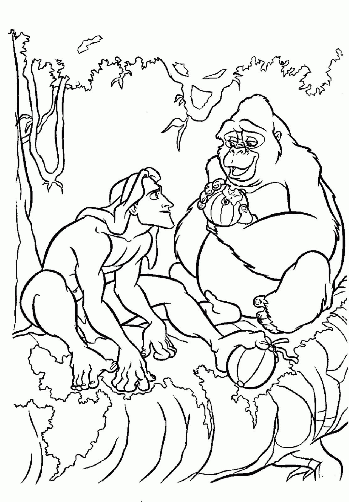 tarzan coloring book pages - photo #9