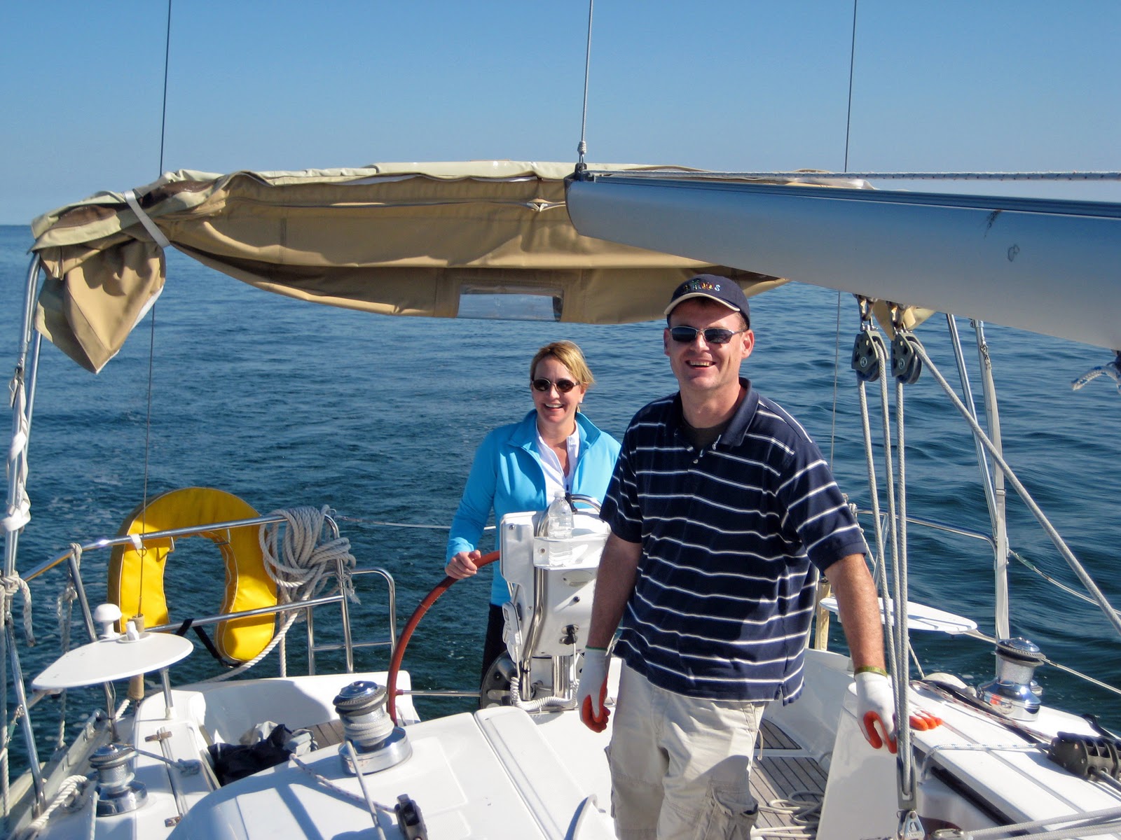 SkipperRoy Giving sailing lessons in the middle of January