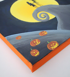 nightmare christmas painting before easy canvas paintings disney simple jack halloween acrylic sally really decor pumpkin xmast site