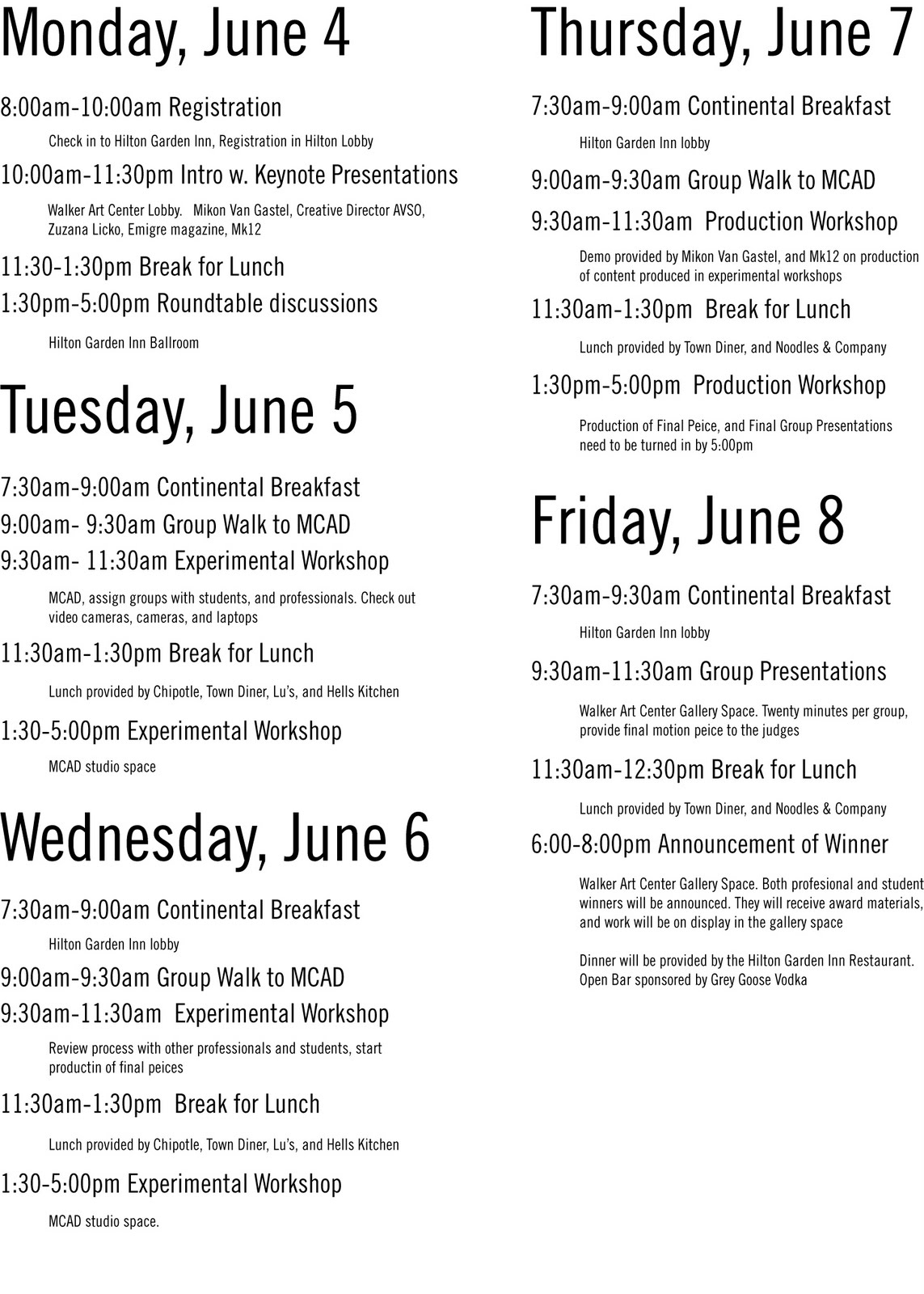 Have a Moment? Type Conference Schedule