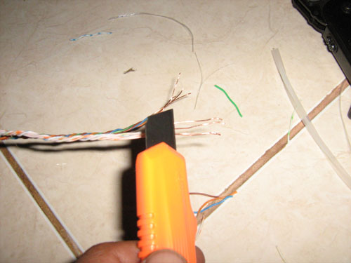 skining cable shield