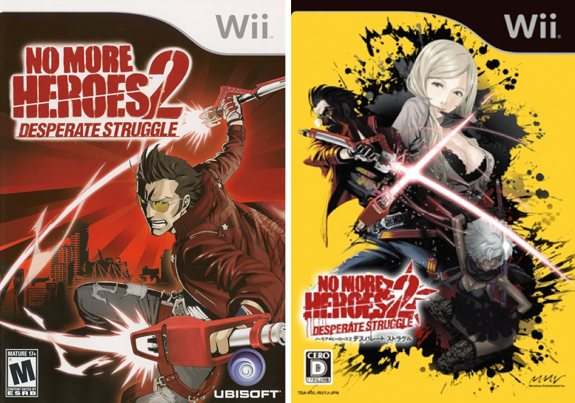 The Gay Gamer: Let's play: 'Which box art is better?' (No More Heroes 2:  Desperate Struggle edition)