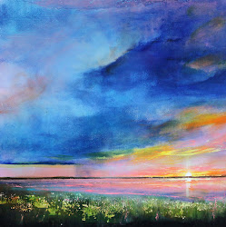 sunrise painting sunset landscape toni grote lake feb 10x10 spiritual paintings acrylic acrylics sunrises artist canvas vibrant heart easy lakes