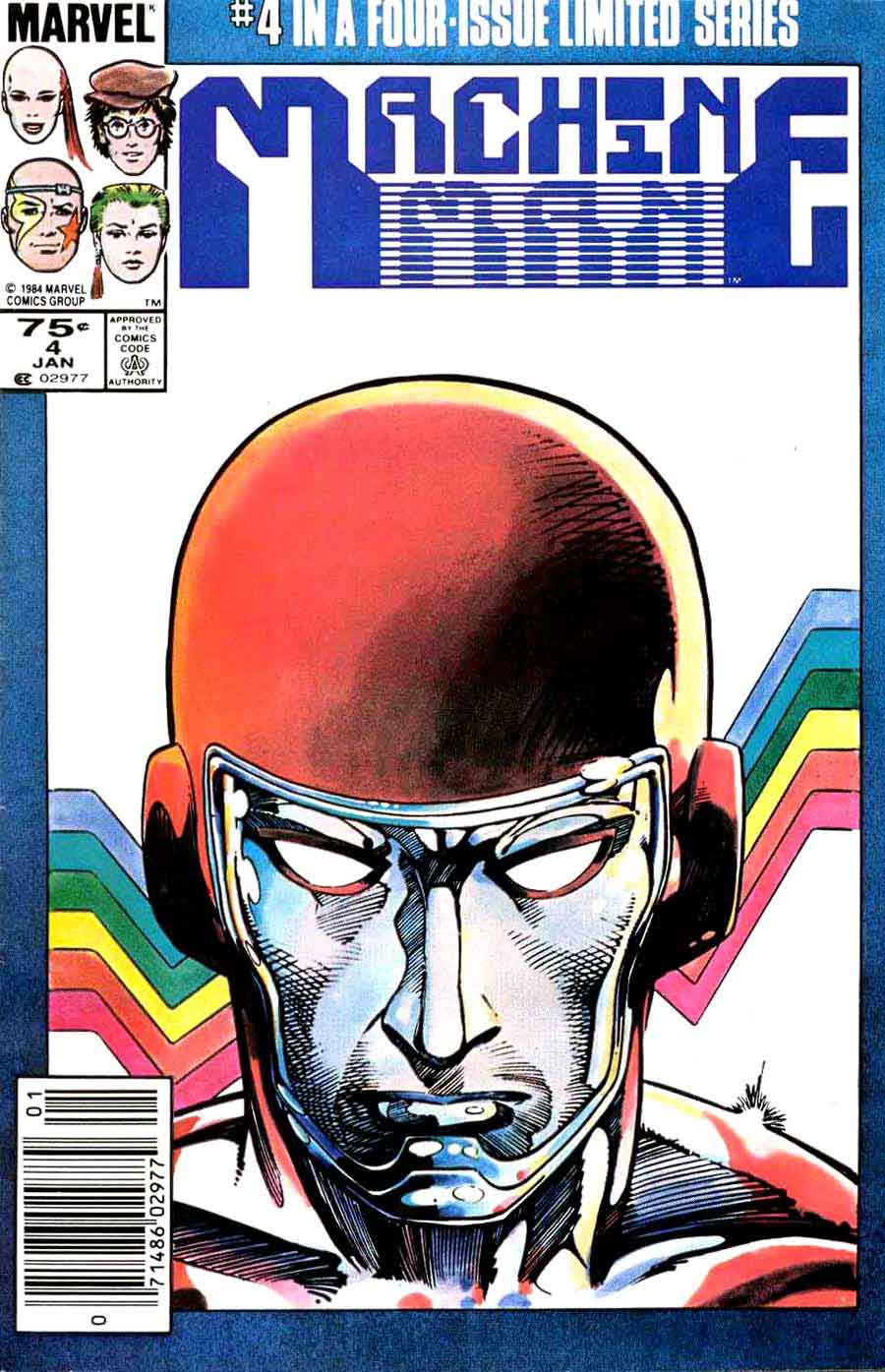 Machine Man v2 #4 marvel 1980s comic book cover art by Barry Windsor Smith