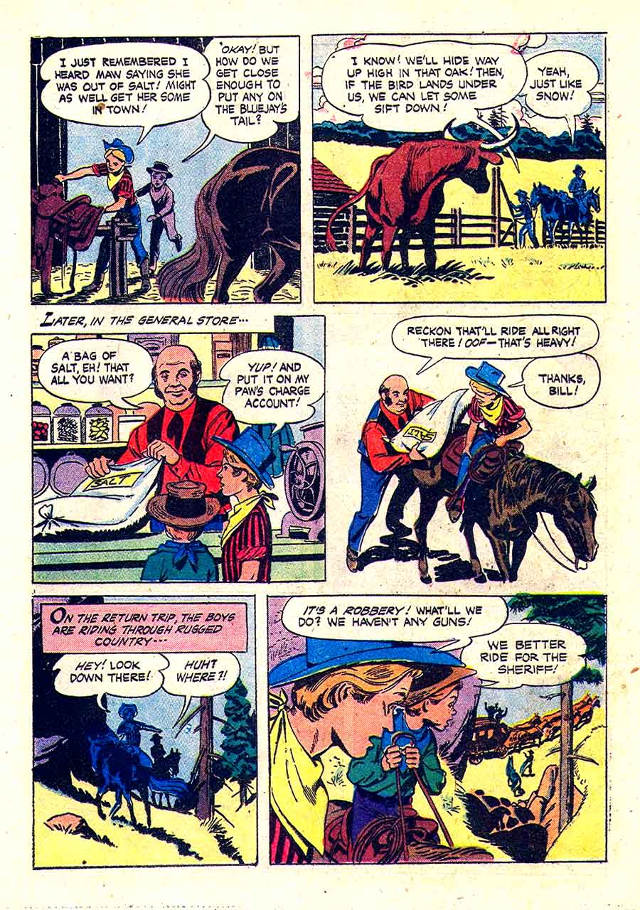 Annie Oakley and Tagg v1 #13 dell western 1960s silver age comic book page art by Russ Manning