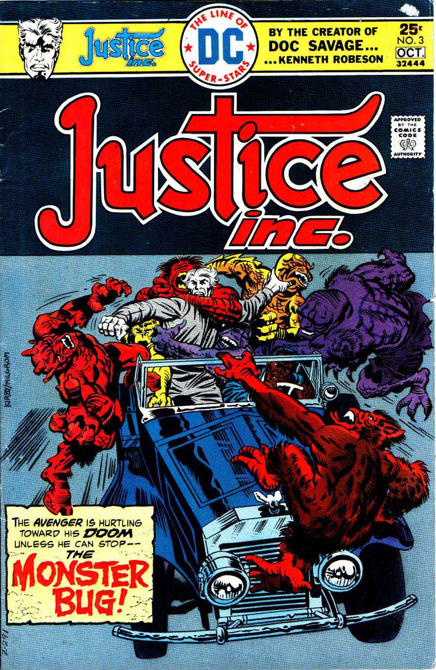 Justice Inc. v1 #3 dc bronze age comic book cover art by Jack Kirby