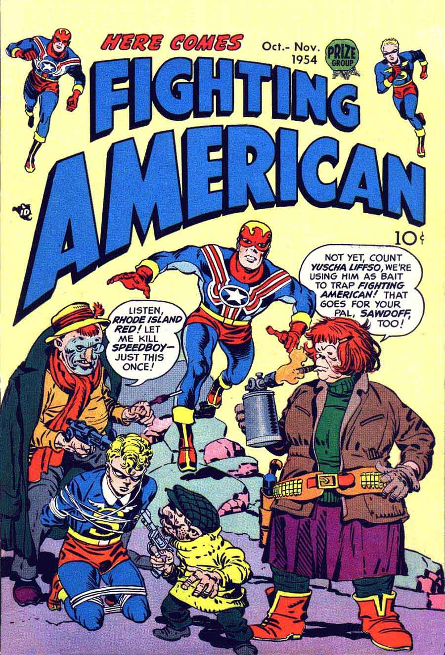 Fighting American v1 #4 harvey comic book cover art by Jack Kirby