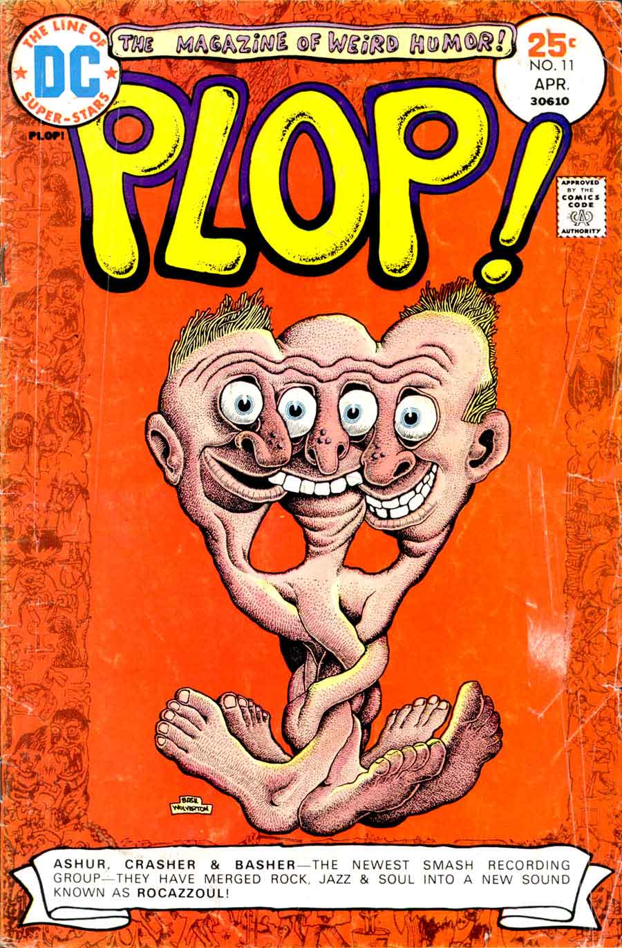 Plop v1 #11 dc bronze age comic book cover art by Basil Wolverton