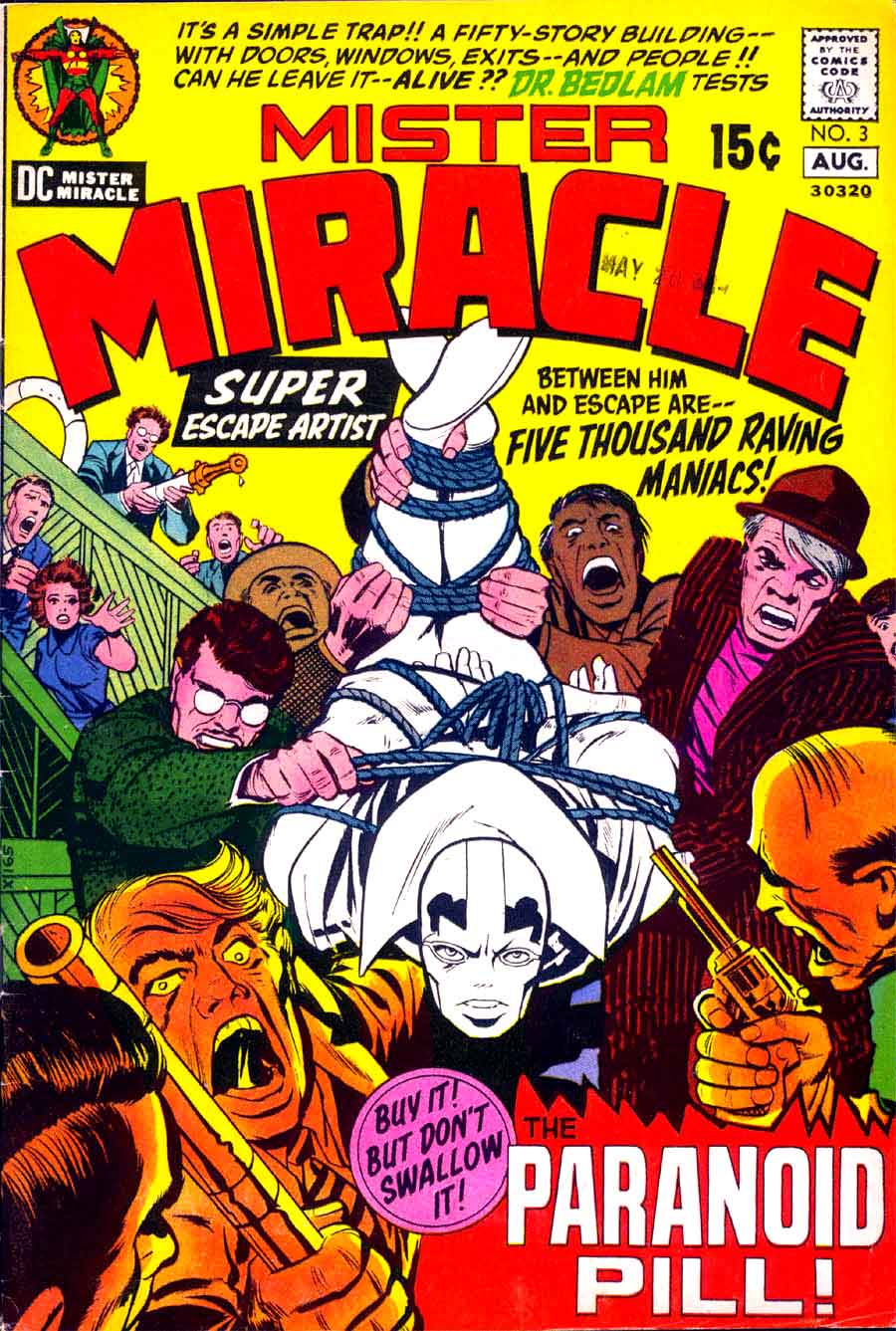 Mister Miracle v1 #3 dc 1970s bronze age comic book cover art by Jack Kirby