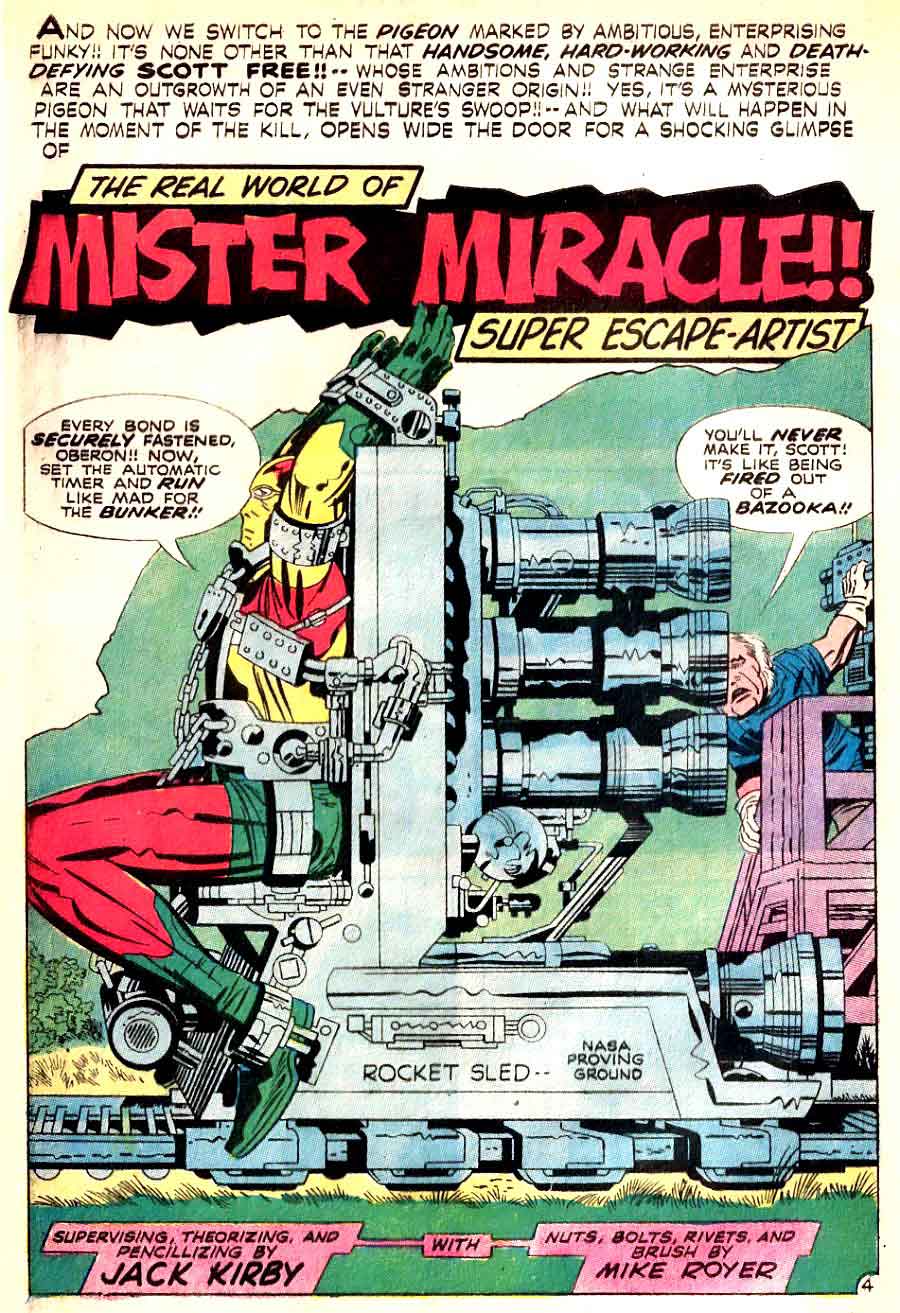 Mister Miracle v1 #6 dc 1970s bronze age comic book page art by Jack Kirby