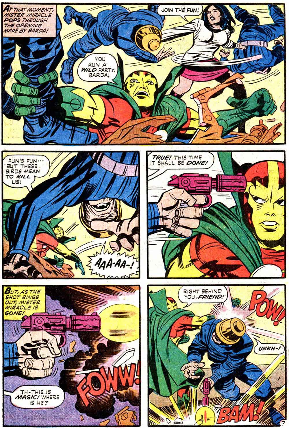 Mister Miracle v1 #13 dc bronze age comic book page art by Jack Kirby