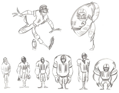TURTLE SKETCH: Football Player Concepts