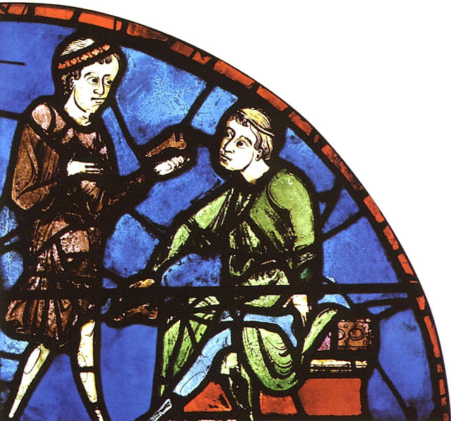 Sapateiro e cliente, catedral de Chartres
