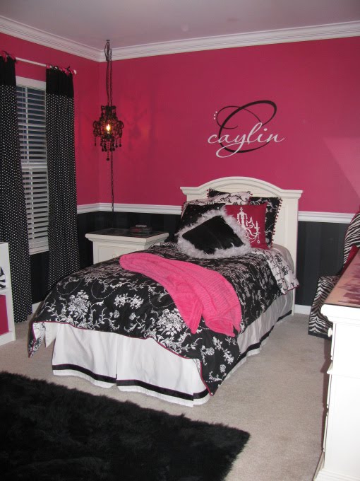 Pink And Black Teen Rooms 109