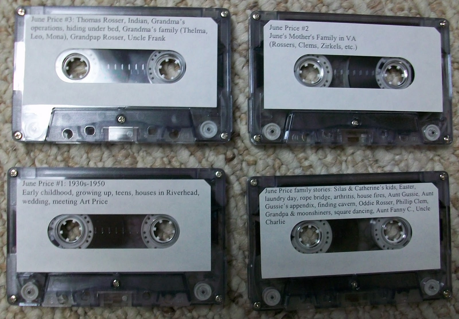 Preserving a Family Collection Our Family History on Audio Cassette