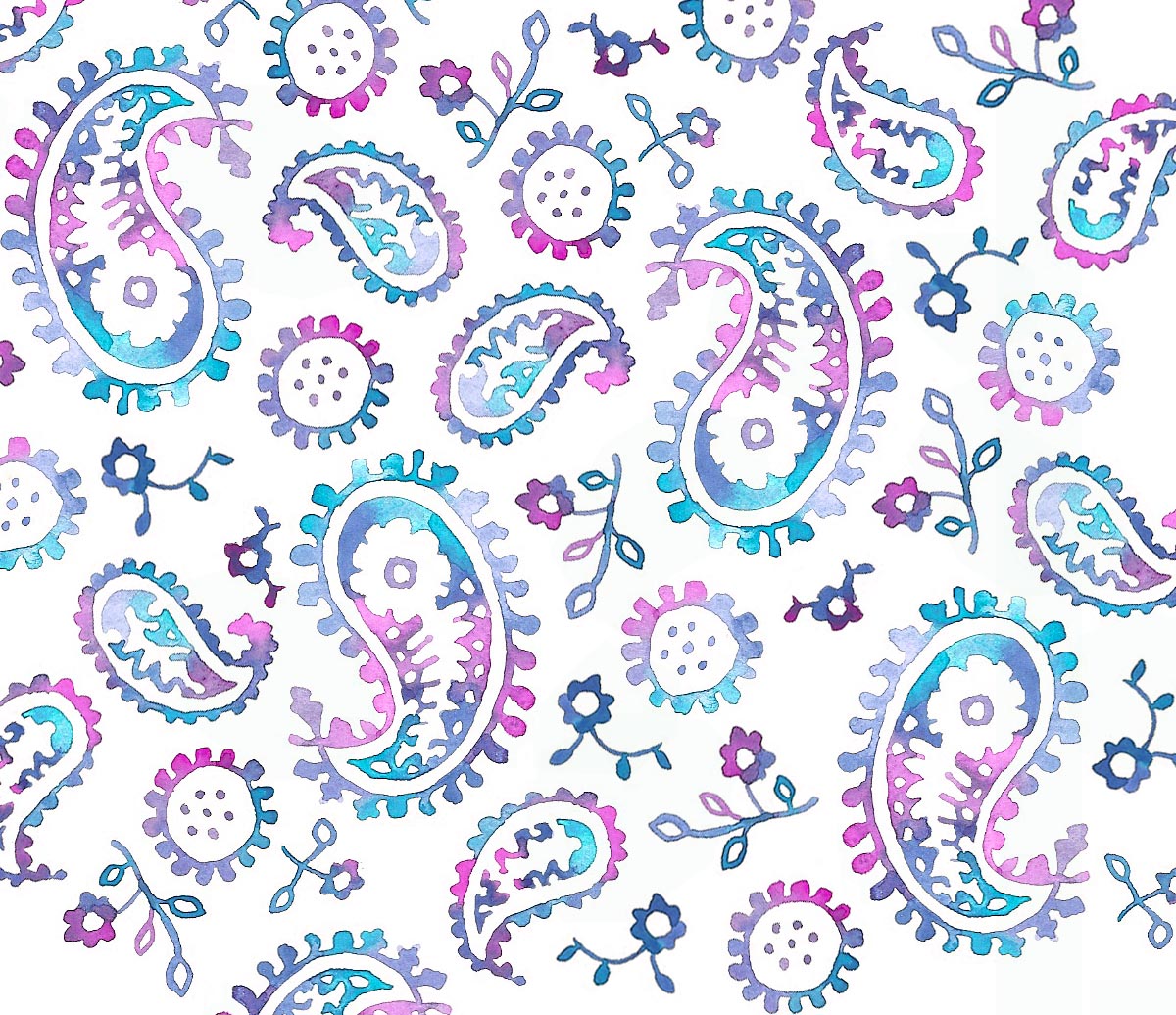 papier fabrik Watercolor Paisley