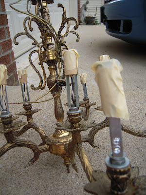 Chandelier Makeover From Brass, How To Take Down Brass Chandelier Paint