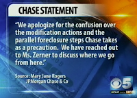 CHASE BANK ADMITS to PARALLEL FORECLOSURE!