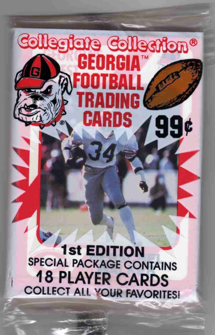 A Pack A Day 1989 Collegiate Collection Football Trading Cards