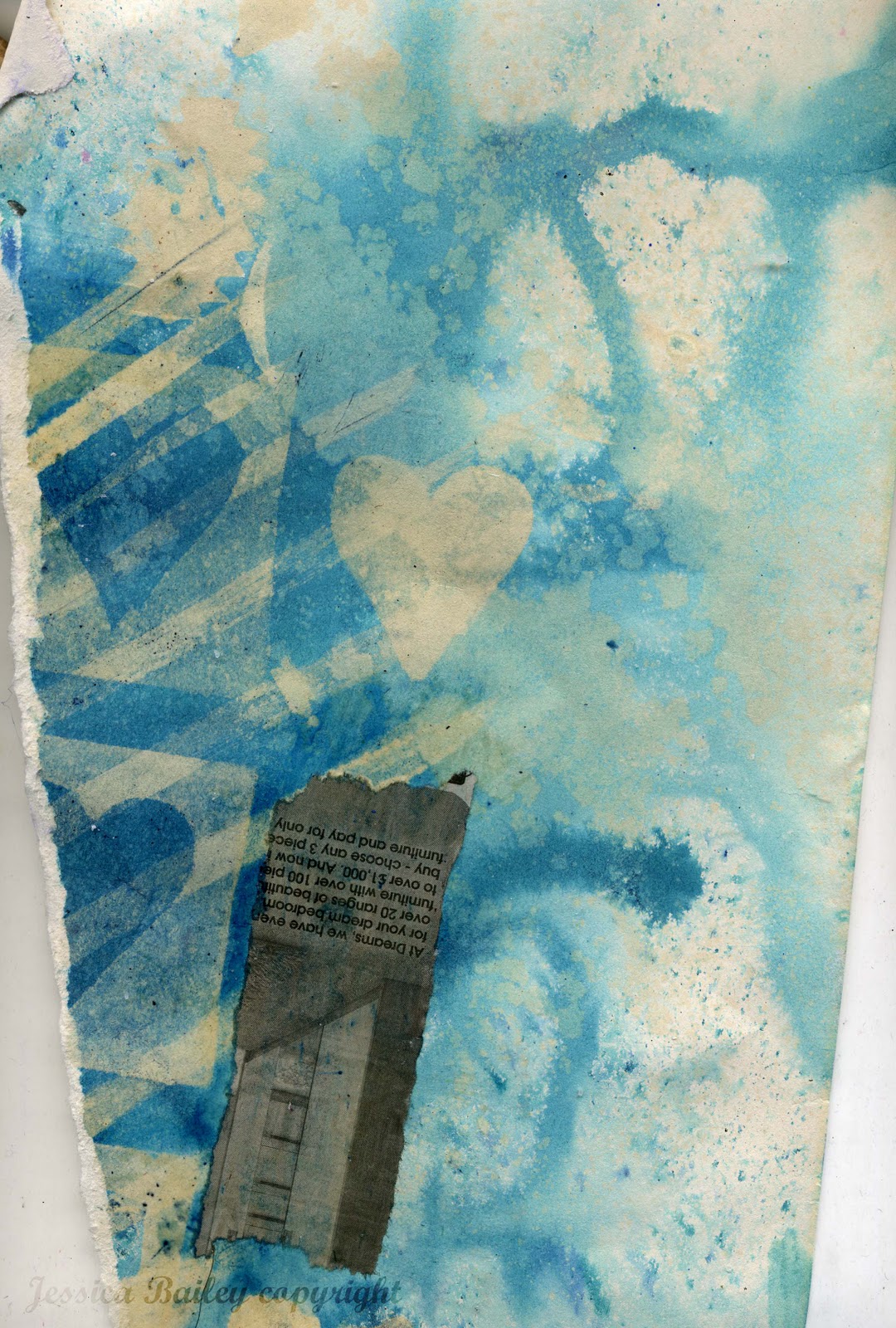 Jessie B surface design using mixed media layered techniques