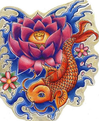 Koi Tattoo Traditional colorful gold koi fish tattoo picture