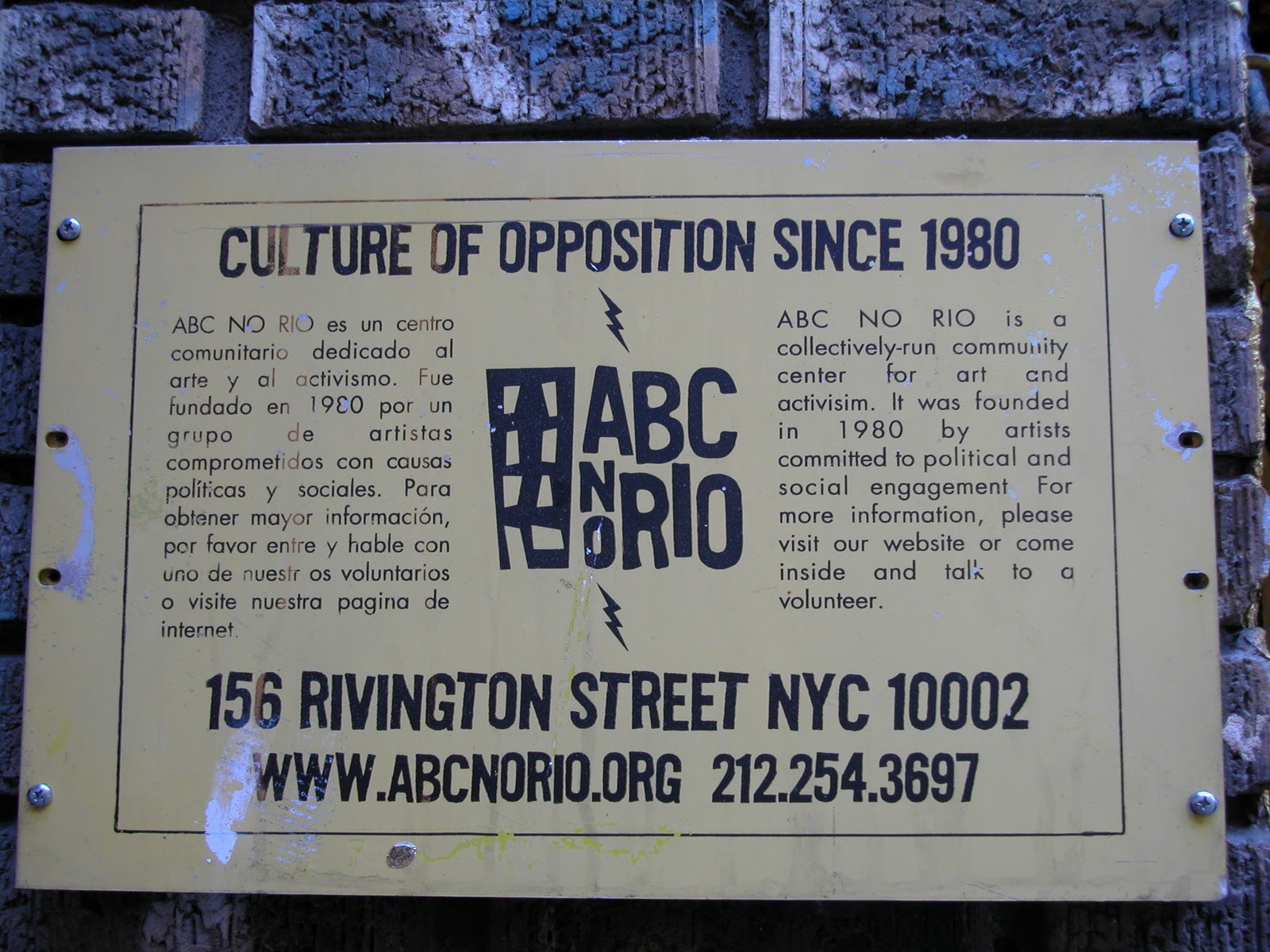 Tenement Museum Blog: ABC No Rio's Unlikely History
