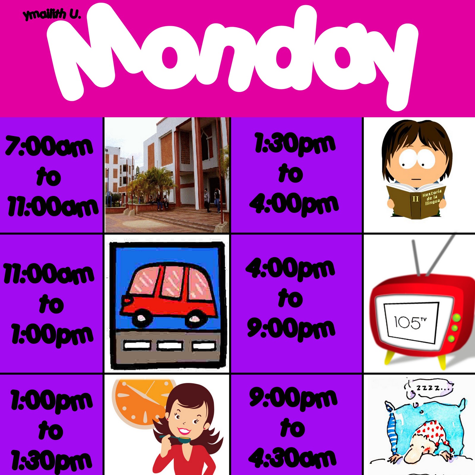 ymailith Utria Horario en Ingles