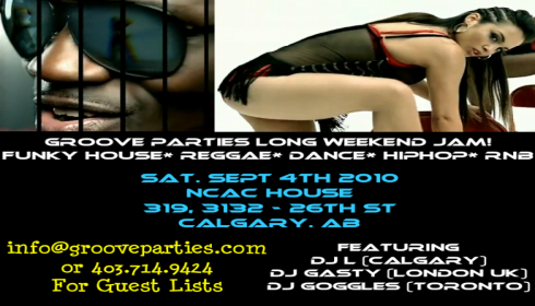 Groove Parties Sept 4th Long Weekend Jam