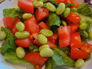 Edamame Salad in white dish
