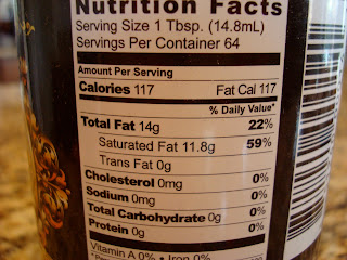 Nutritional information of Tropical Traditions Coconut Oil