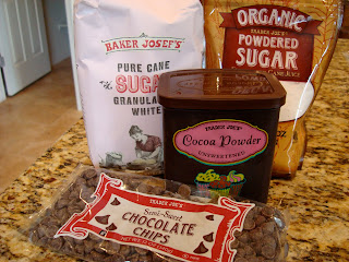Various baking supplies on countertop