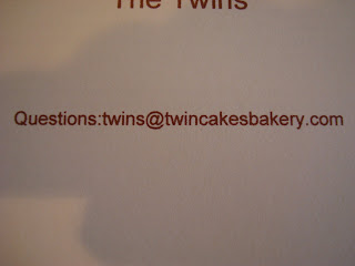 Twin Cakes Bakery email address