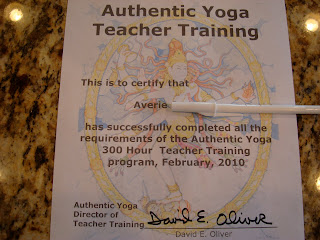 Authentic Yoga Teacher Training Certificate